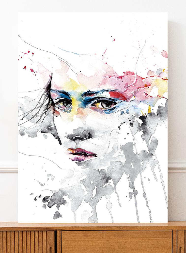 Плакат с изображением портрета женщины