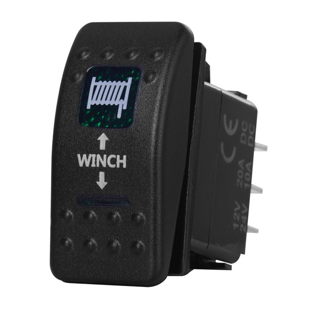 12V/24V Marine Rocker Switch Green LED SPST ON-OFF DPDT ON-OFF-ON Momentary Toggle for 4x4 Off-Road RZR ATV ARB Carling Style