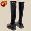 Winter 2024 Large Size Warm Long Boots for Women Round Toe Knee High Shaft Shoes Woman Comfortable and Elegant Hot New Gyaru Y2k