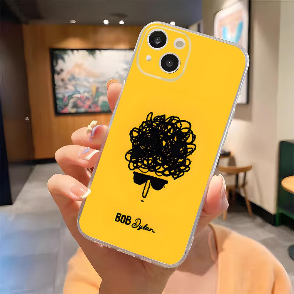 Bob Dylan Band Phone Case For IPhone 15 Pro Max 16 Pro Max 14 13 11 12 Mini Xs X Xr 7 8 Plus Se Transparent Cover