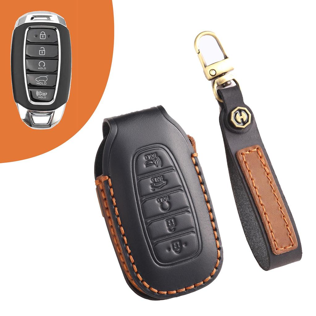 Кожаный чехол для ключа Hyundai Kustu 2021 Fiesta