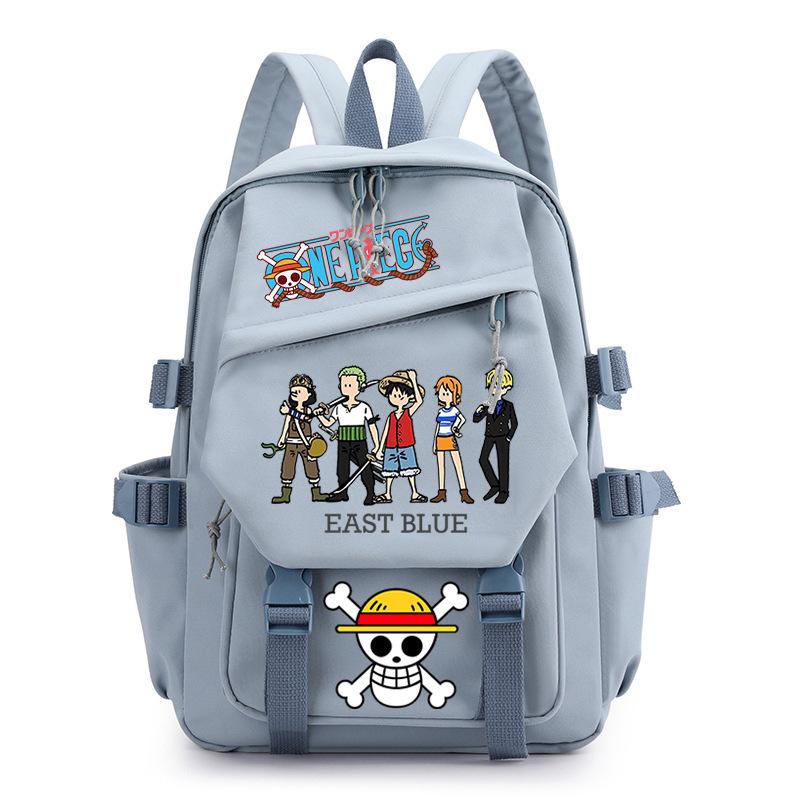 Рюкзак One Piece King с принтом, вместительный, для учеников начальной, средней и старшей школы.