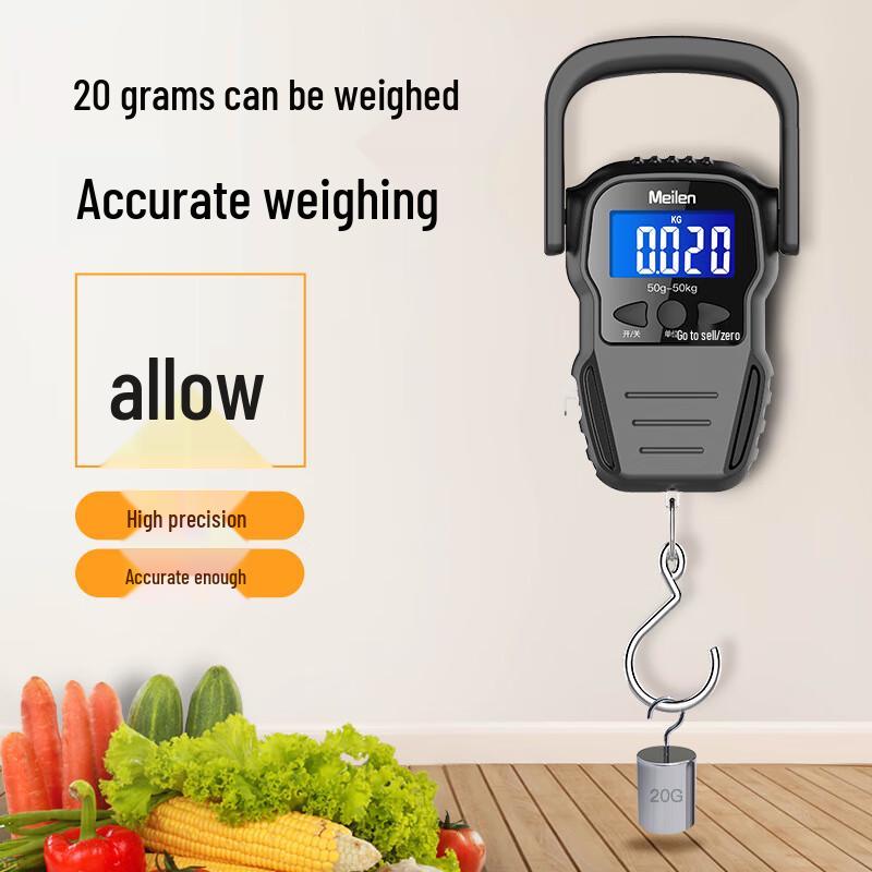 Portable Handheld Electronic Scale with Measuring Tape (CN version)