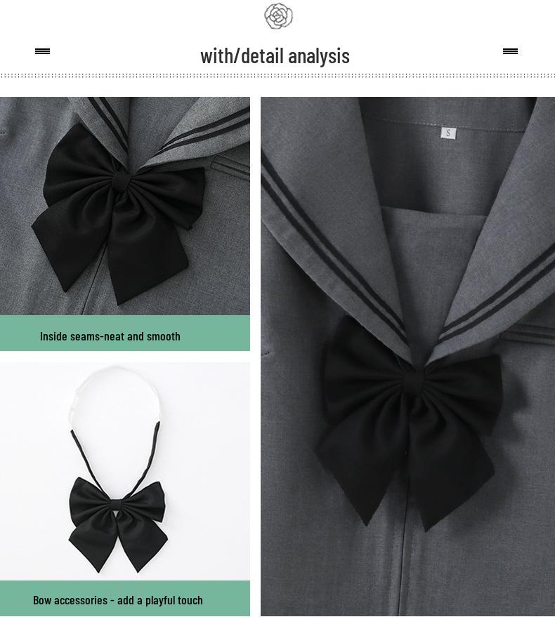 Аутентичный японский женский серый матросский костюм JK с плиссированной юбкой