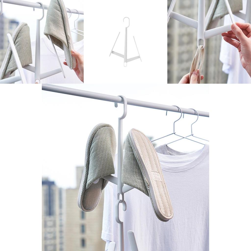 Японская минималистичная сушилка для обуви, креативная балконная подвесная вешалка для обуви, белый пластик