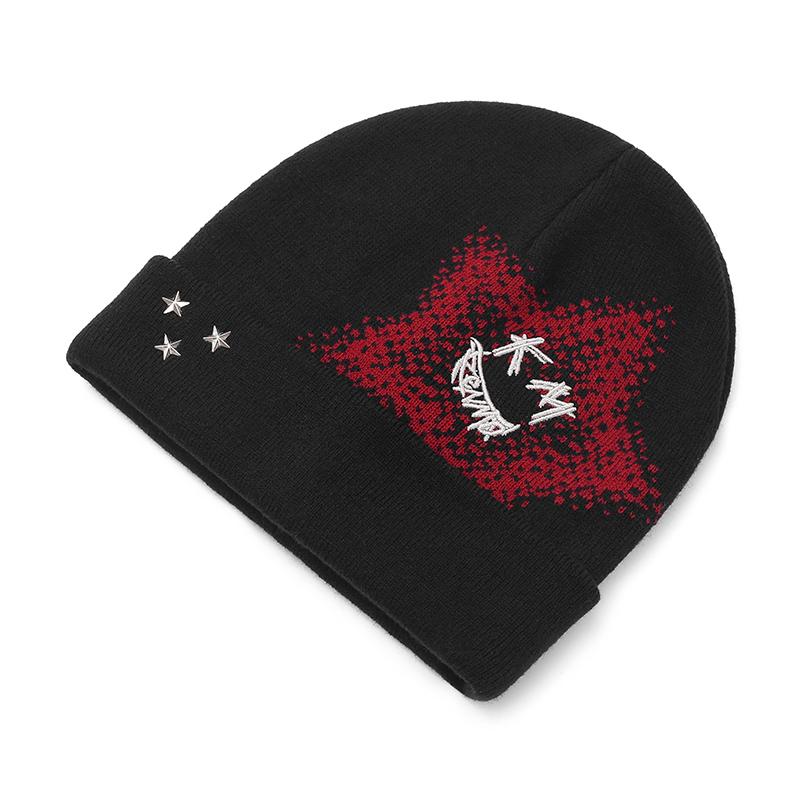 KENMO Autumn/Winter New Street Personalized Smiling Star Knitted Hat