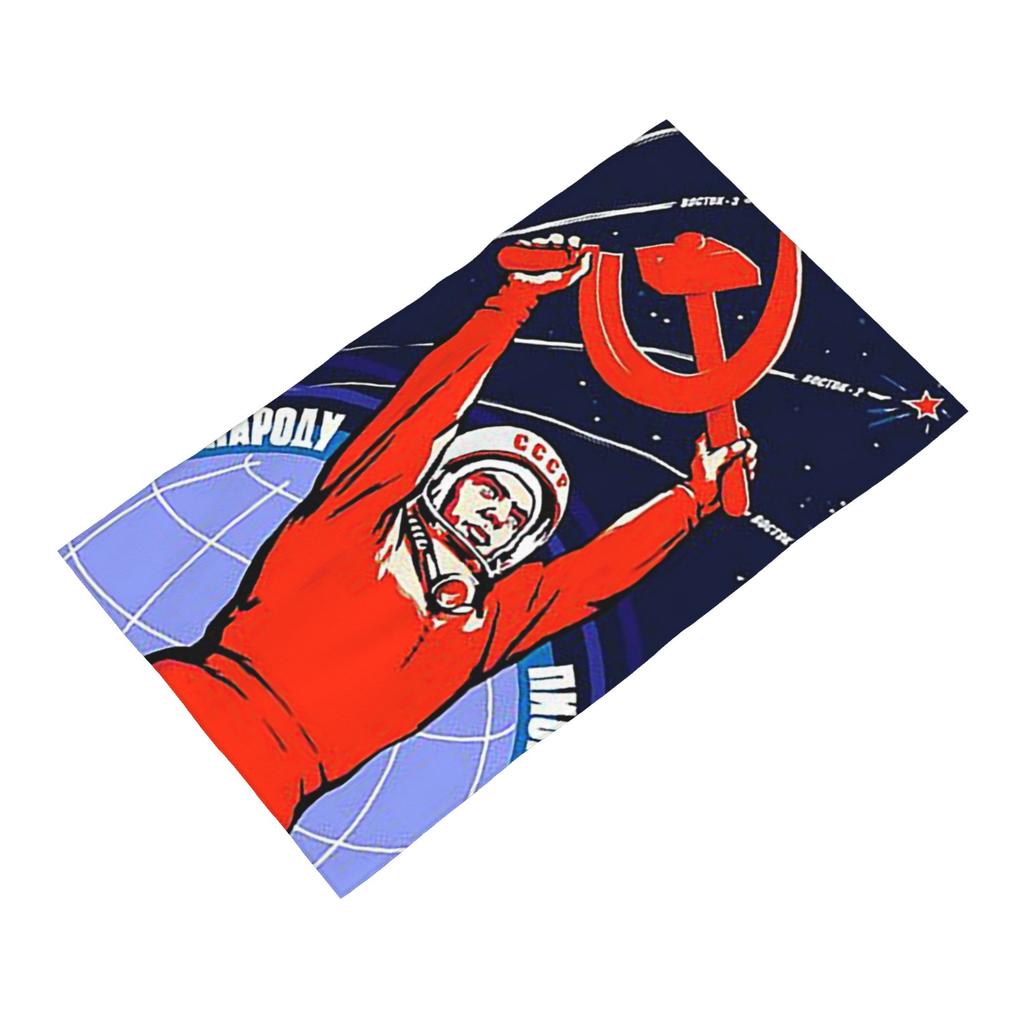 Soviet Propaganda. Yuri Gagarin Soft Face Towel Quick Dry Pool Bath Cotton Towels Absorbent Quick