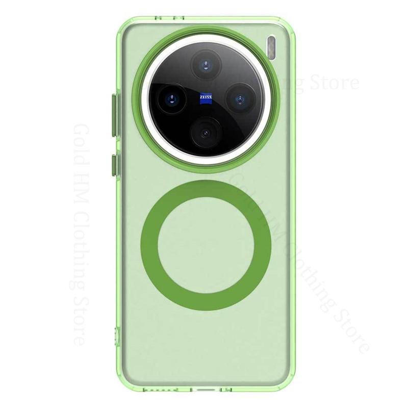 Матовый магнитный противоударный чехол цвета конфет для Vivo X200 Pro mini с беспроводной зарядкой, прозрачный чехол для VIVO Y200 Pro S19 Pro V40 Pro 5G Shell