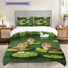 Otter Pattern Bedding Quilt Set Quilt Cover Pillowcase Home Decoration Birthday Gift (1 * duvet cover + 2 * pillowcase, without core)