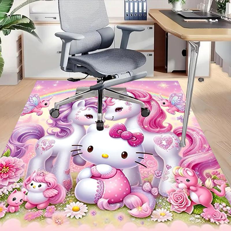 1 шт. Ковер Hello Kitty с единорогом Офисный коврик Наружный коврик Домашний декор Ковер для зоны Фестивальный подарок