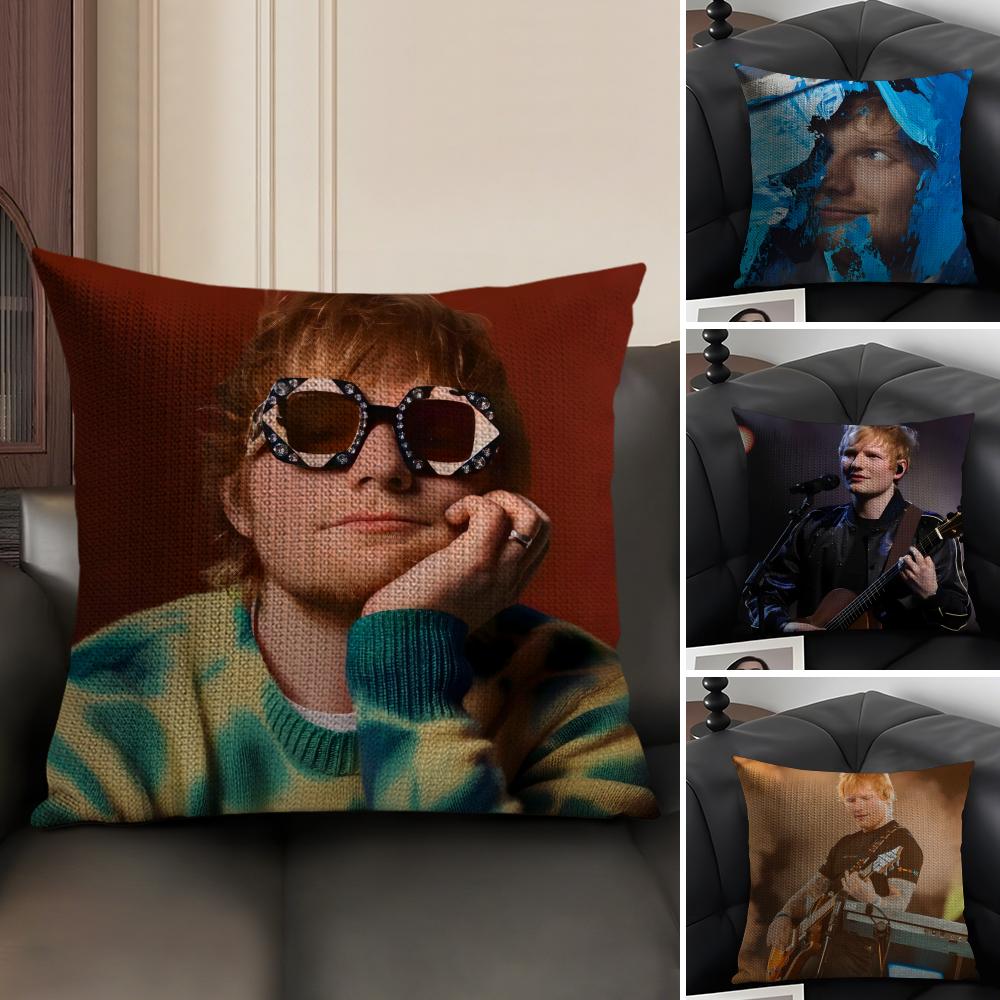 Подушка с принтом в стиле E-Ed Sheeran, поп-исполнителя электронной музыки, для гостиной, дивана, а также для декора спальни