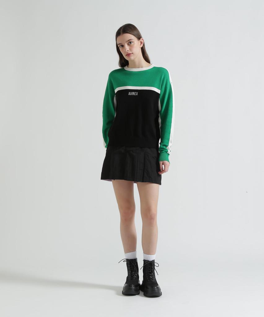 AVIREX MULTI-TONE KNIT PULLOVER women's F 010 black 783-6140601
