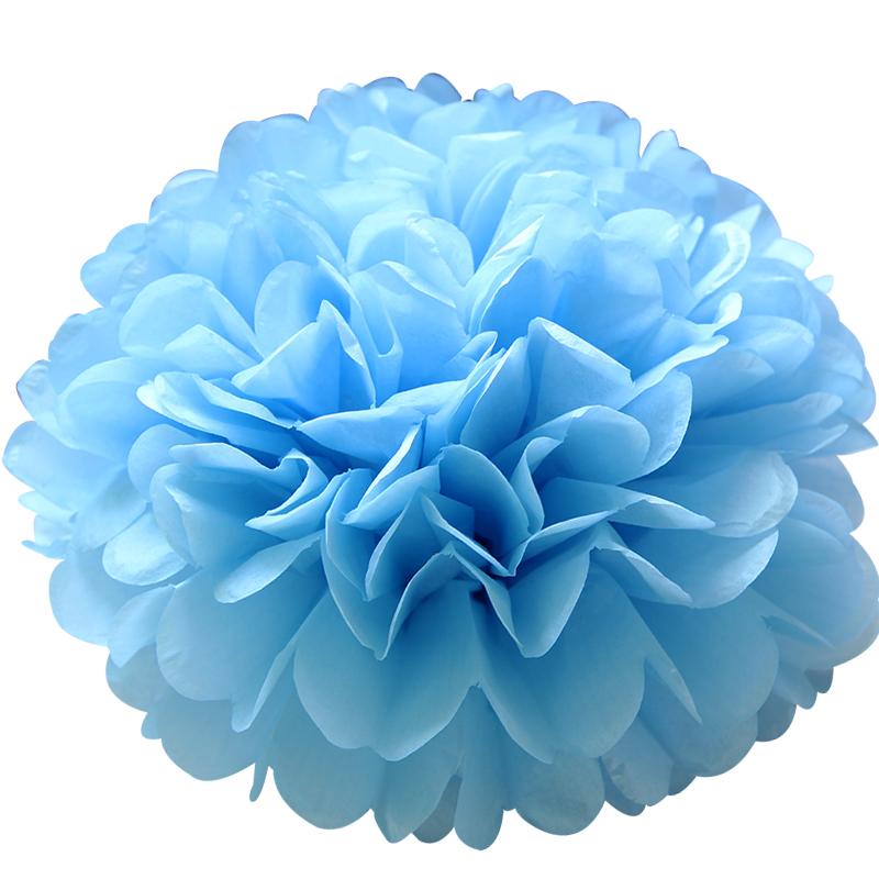Holiday Supplies 10 " (25cm )Fluffy Tissue Paper Pom Poms Hanging Rose Flower Balls Garlands Wedding Baby Shower Party Decoration