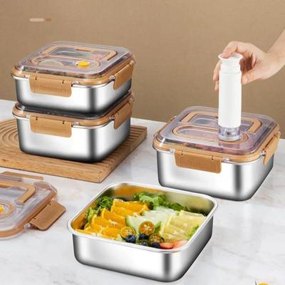 Контейнер для сохранения продуктов из нержавеющей стали 316, 1800/2800 мл, для охлаждения и разогрева, для хранения выпечки, кухонный контейнер