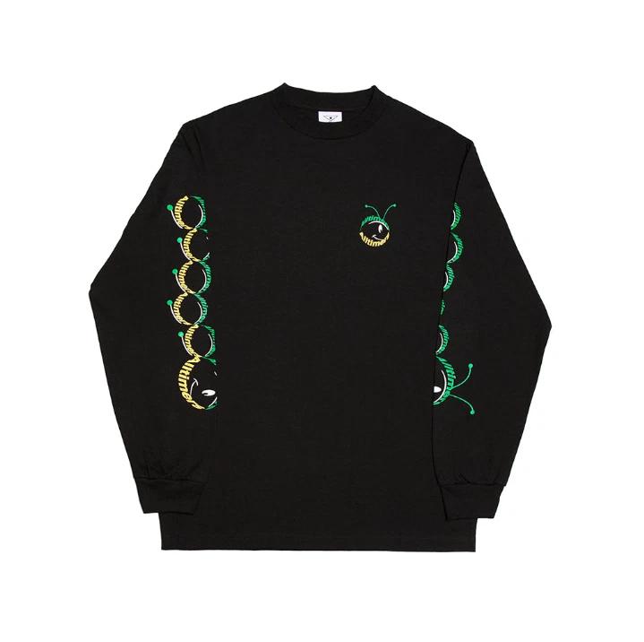 Alltimers Skate Streetwear Lil Buddy Caterpillar Men's L/S Black Tshirt Medium