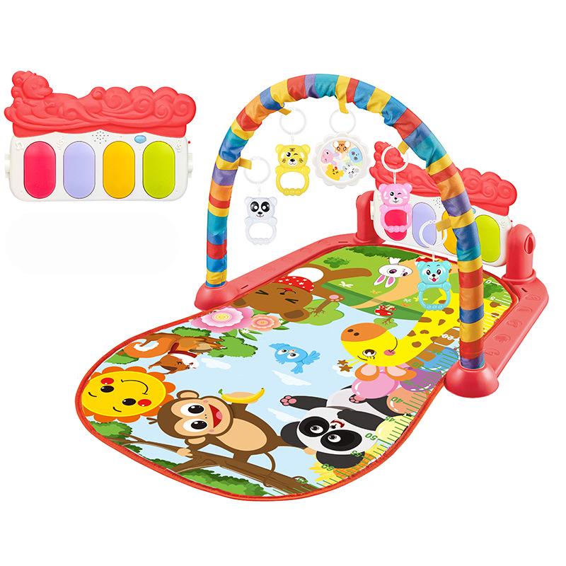 Baby Gym Play Mat with Pedal Piano for 0-12 Months: Early Education & Crawling Toy