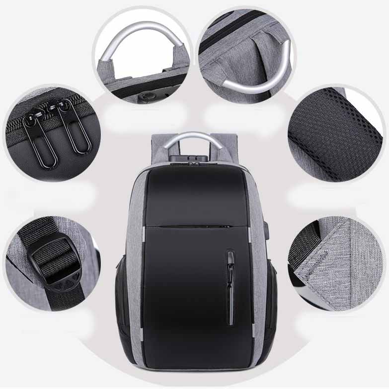 Многофункциональный деловой рюкзак для ноутбука, USB-зарядка, ночное отражение, мужская сумка-рюкзак, повседневная сумка