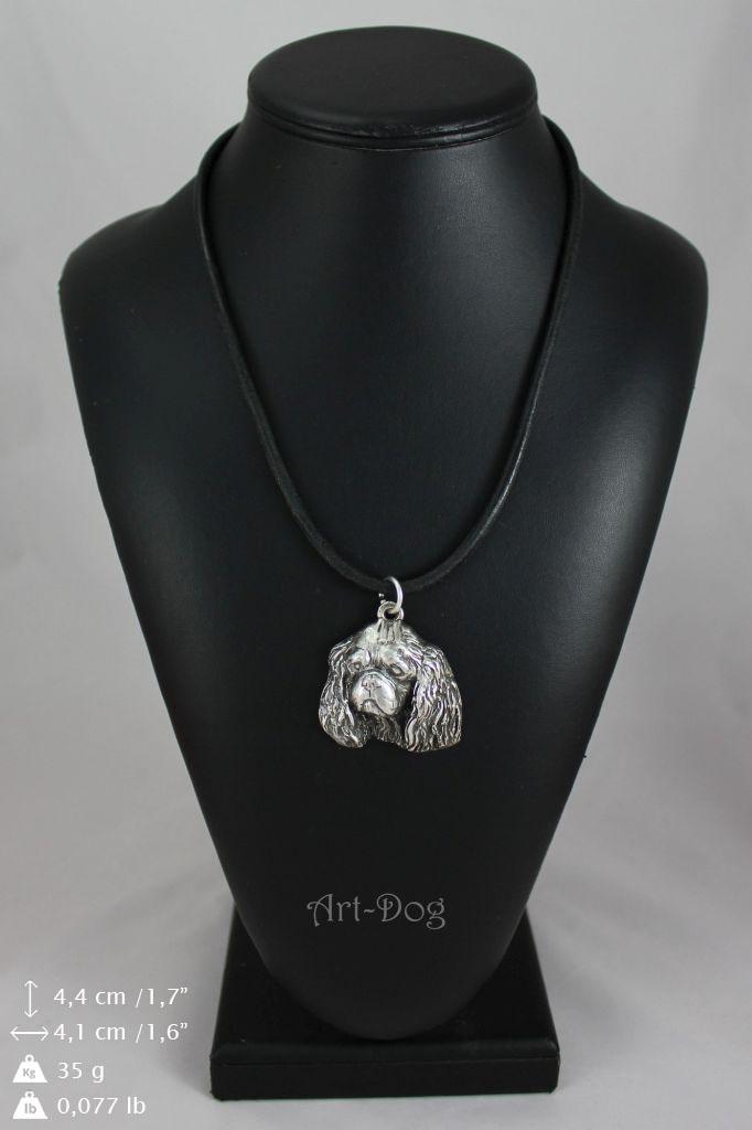 Cavalier King Charles Spaniel I - Dog necklace in gift box, silver-plated locket for dog fan, striking pendant by Art-Dog brand