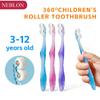 Детская роликовая зубная щетка NEBLON 360 имеет мягкую и тонкую щетину для безболезненной чистки зубов и пользуется успехом у детей.