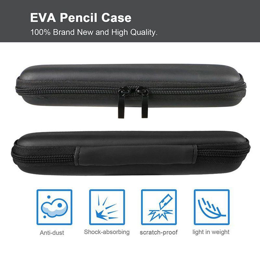 Black Makeup Box Earphone Pouch EVA Hard Shell Storage Bag Pen Case Pencil Holder Stationery Cover