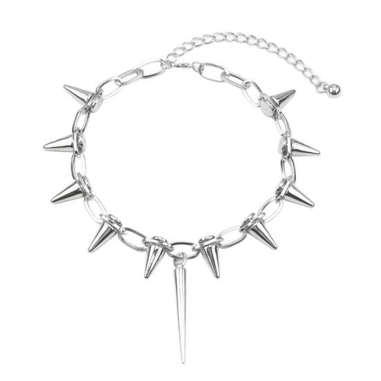 Yousheng Spike Choker для женщин и мужчин в стиле готики и панка, ожерелье с металлической цепочкой и шипами, рок-ночной клуб, ювелирные изделия с заклепками
