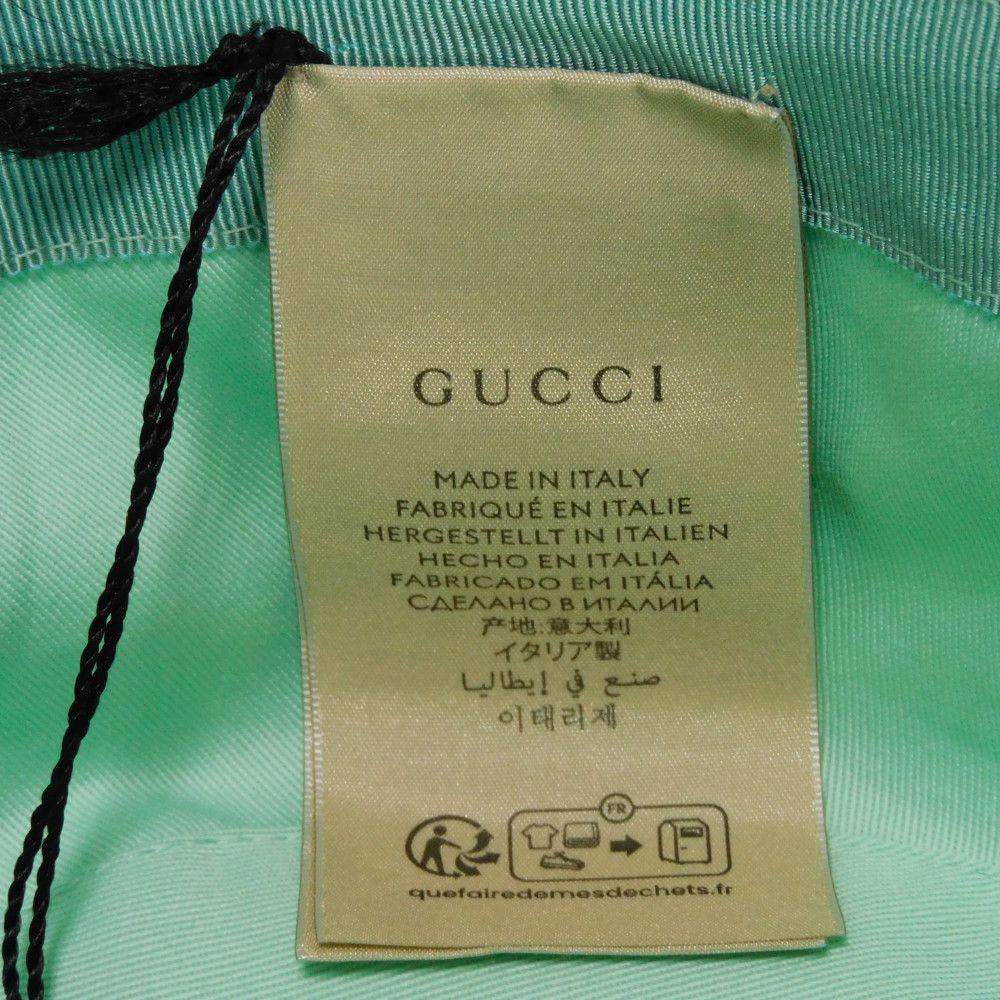 Used 9539 Animal Print Bucket Hat 736960 4HAX3 8469 7919 M 22.8" Banana and Dog All-Over Print Pastel GG Cotton Light