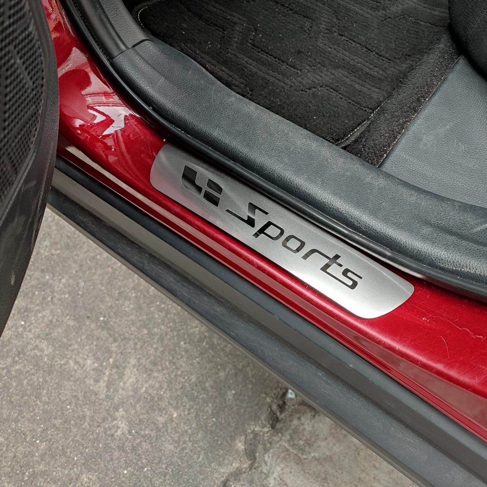 Для Hyundai Kona автомобильные аксессуары дверной порог педаль накладка протектор стальная отделка Стайлинг авто наклейка 2018