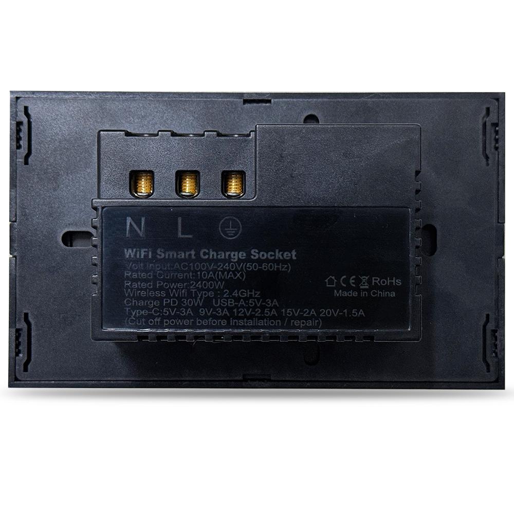 Melery Аргентинская настенная розетка WIFI Tuya Smart Australia Plug USB Type-C 30 Вт розетка Power Touch Sensor Remote от Alexa Google Home