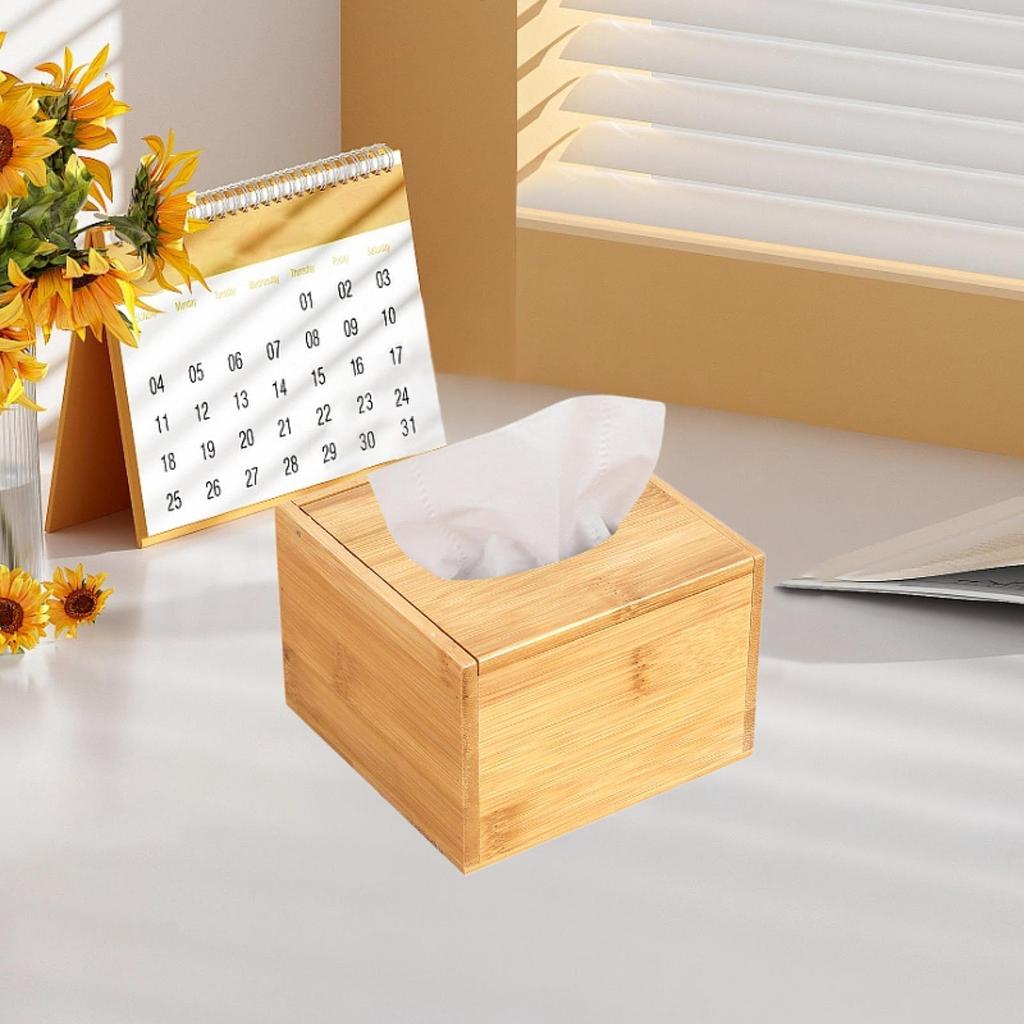 Бамбуковый чехол для коробки с салфетками, диспенсер для салфеток, коробка для салфеток для столешницы, ванной, офиса, домашнего хозяйства, el