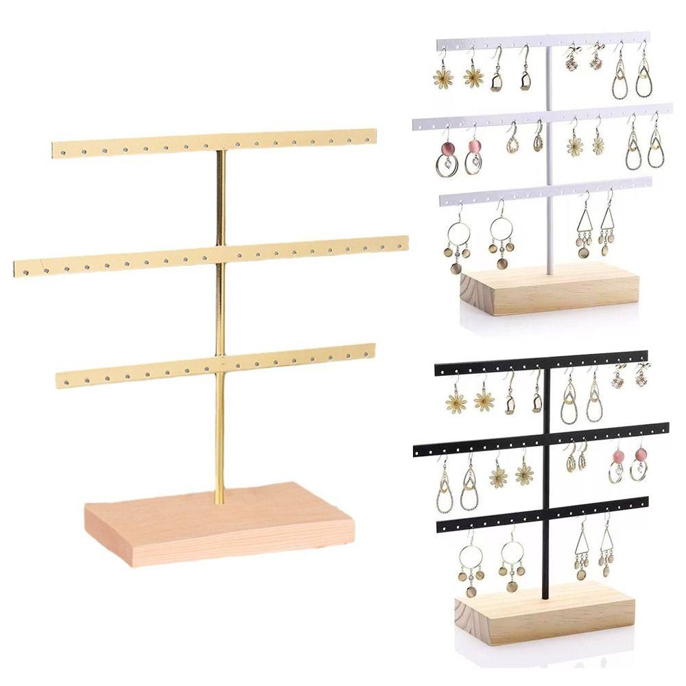 Metal Earrings Display Stand 52 Holes Necklace Bracelet Anklet Stud Holder Desktop