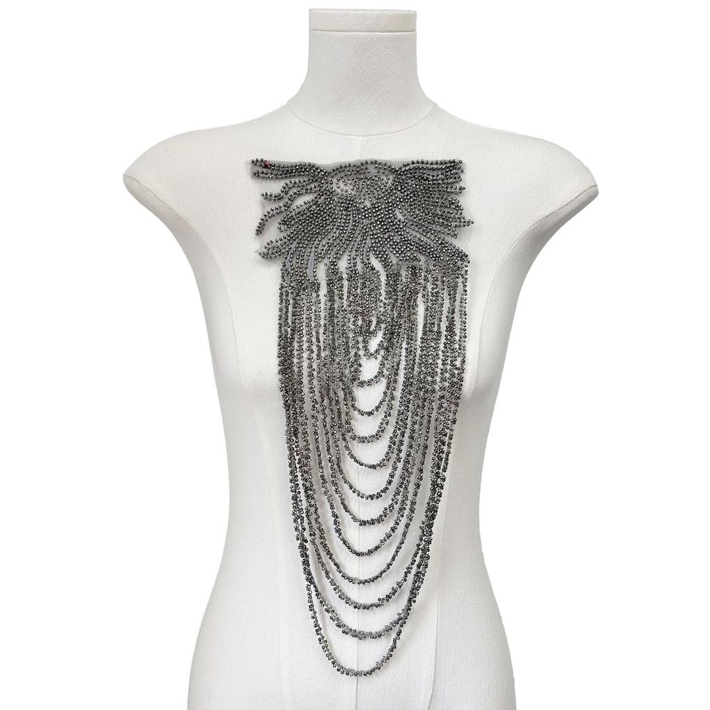 Solid Color Beads Fringed Shoulder Clothing Accessories Retro Gorgeous European And American Dresses Wedding Clothing Accessories Shoulder Chain