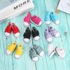 1 Pair 1/6 Scale Handmade Props Playing House Mini Sneakers Denim Canvas Toys Accessories Doll Shoes