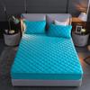 Plush Thicken Quilted Fit Sheet Warm Soft Mattress Cover Single Double Queen Size Fitted Sheet With Elastic Band Bedsheet