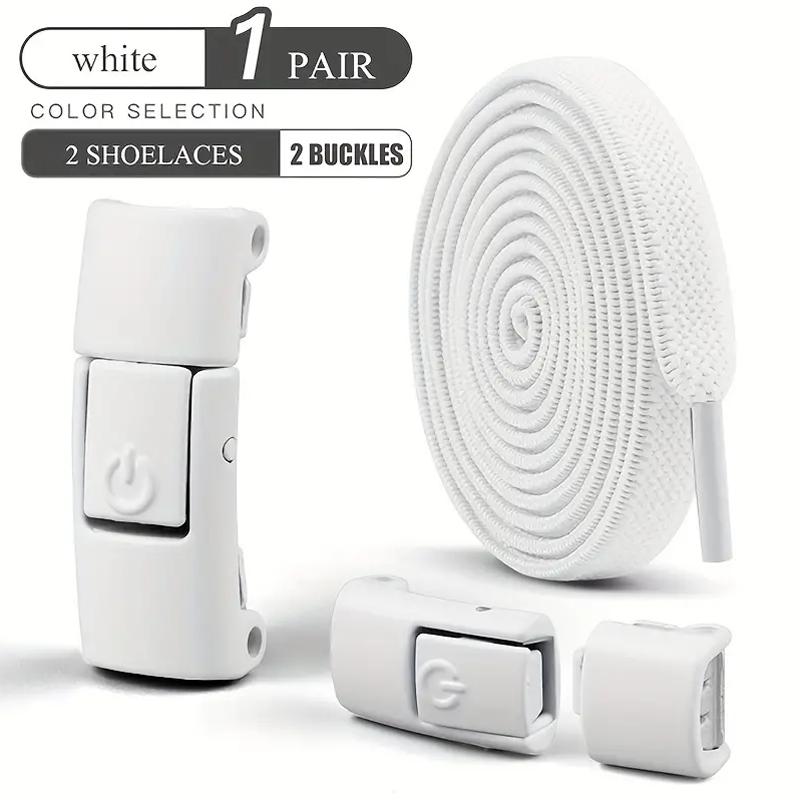 1 пара шнурков с застежкой-переключателем без завязывания, эластичная пряжка для шнурков без завязывания