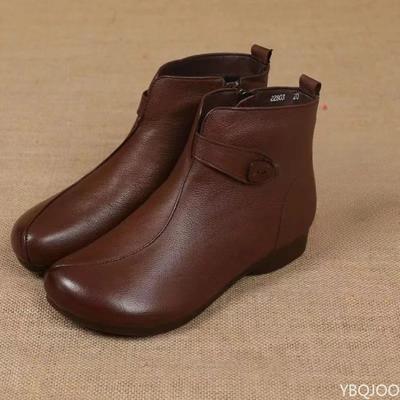 Модные новые зимние хлопковые ботинки для женщин, мягкая подошва, простые, удобные, нескользящие, износостойкие, универсальные туфли на плоской подошве для повседневного досуга