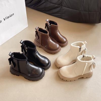 Ботинки Martin для девочек Новые осенние детские черные ботинки Показ мод для девочек Стильные короткие ботинки на весну и осень