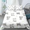 Комплект постельного белья с 3D коалой из микрофибры, мультяшные листья, медвежонок, австралийская дикая природа, комплект постельного белья, двуспальное одеяло, покрывало размера Queen Size