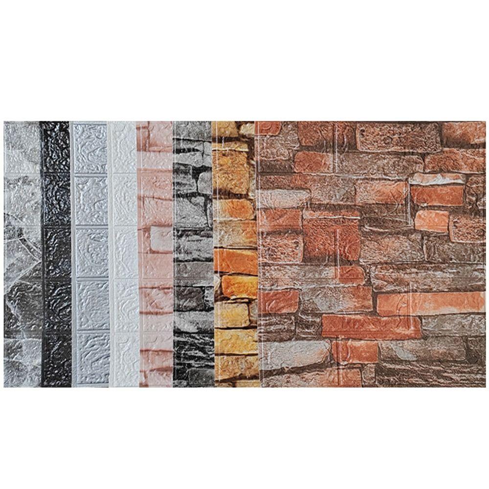 DIY Self-adhesive Wallpaper Panel Waterproof Background Wallpaper Decorative Stickers Bathroom