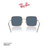Квадратные Солнцезащитные Очки Ray-Ban, Модель Reverse, Цвет Розовое Золото Темно-Синий, 56мм, 0RBR0104S, Женские.
