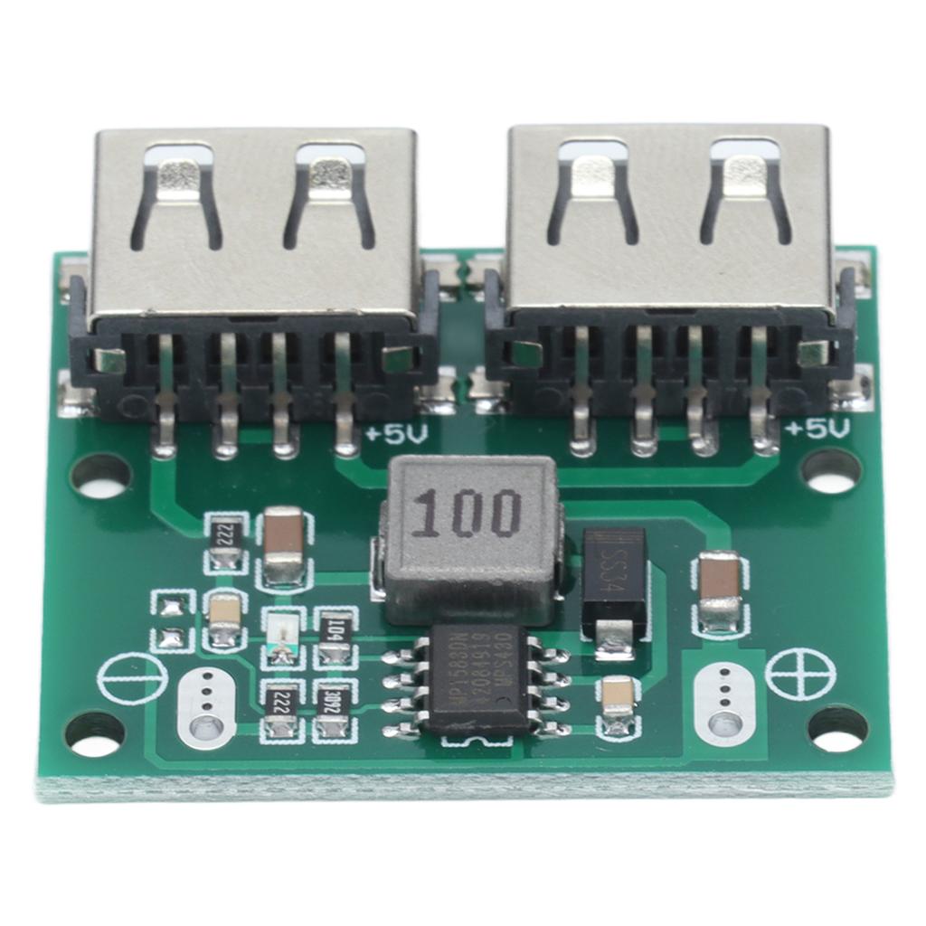 Зарядное устройство постоянного тока в постоянный двойной USB-выход 9 В, 12 В, 24 В до 5,2 В, 3 А, модуль регулятора зарядки