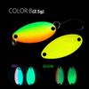 2,5 г Цветная УФ и Светящаяся блесна-ложка Двойная окрашенная вращающаяся блесна с крючком Рыболовные приманки для пресной и соленой воды