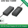 Блок питания 24В 6А 144Вт AC/DC адаптер 100В~240В AC в DC преобразователь трансформатор для светодиодной ленты, принтера, камеры видеонаблюдения, монитора