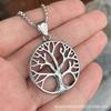 Личность Хип-хоп Улица Древо жизни Нержавеющая сталь Кулон Ожерелье Титановая сталь Аксессуары Цепь свитера
