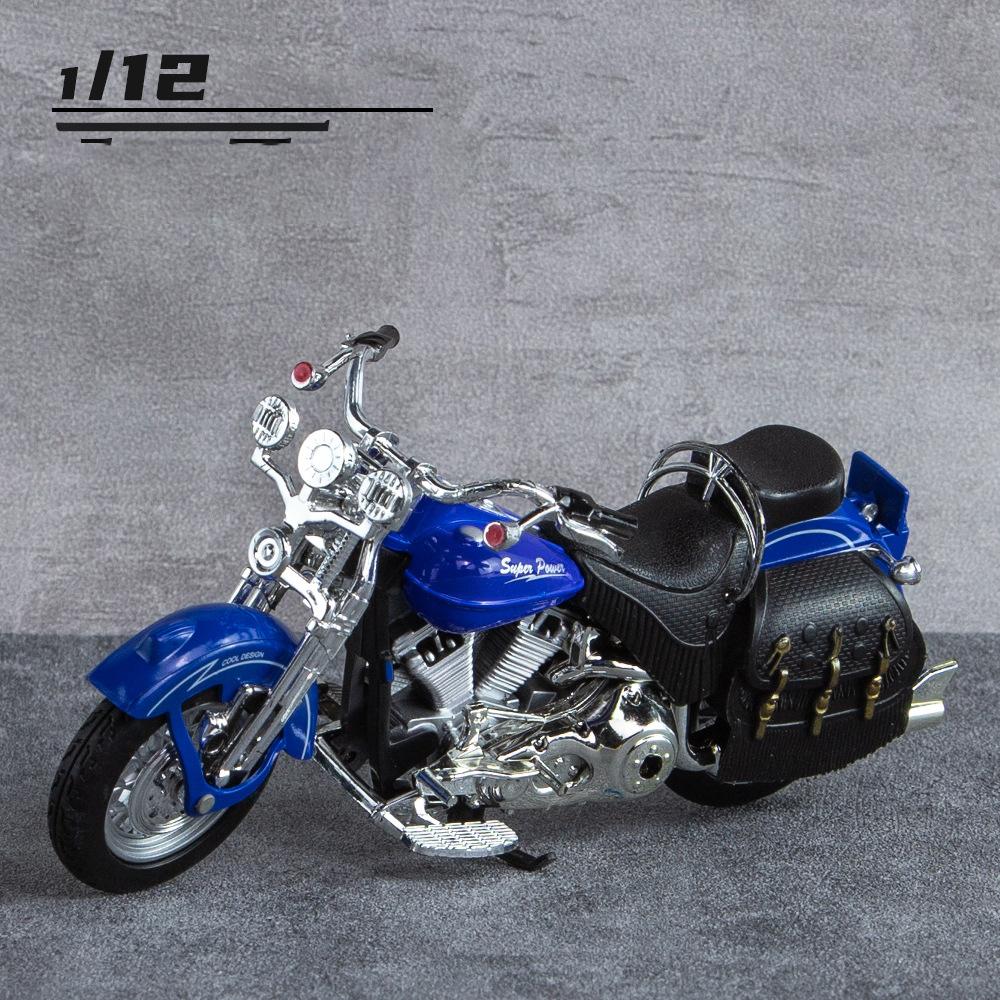 Литая под давлением модель мотоцикла «Принц Халли» в масштабе 1/12, игрушка для детей, подарочная коллекция для мальчиков и девочек