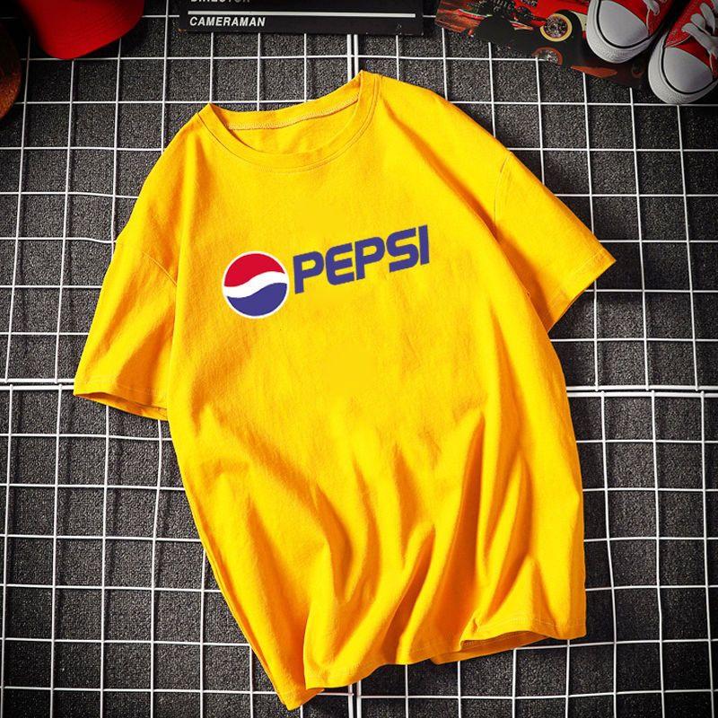 Pure cotton Coca-Cola joint commemorative short-sleeved T-shirt Youth Hong Kong style brand ins large size men and women couples versatile