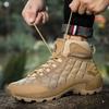 Высокие ботинки Мужские Толстоподошвенные Дышащие Амортизирующие Уличные Боевые Ботинки Мужские Мягкие Прочные Повседневные Ботинки для Пешего Туризма Мужские