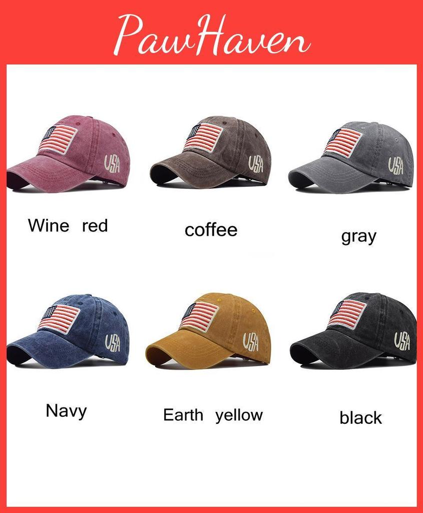 Baseball Washed Cap Old Letter Hat Cotton Material Protection Sun