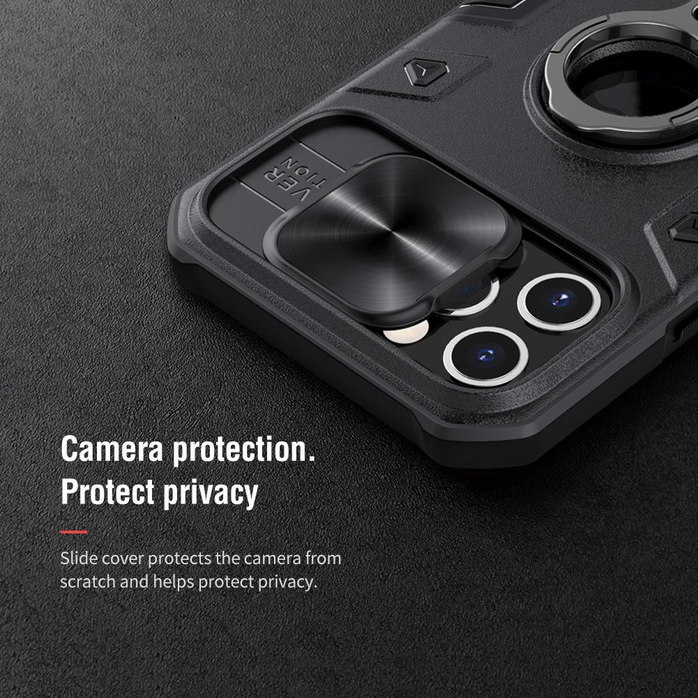 Чехол NILLKIN CamShield Armor Case для iPhone 12 Pro Max, защита объектива от падения, чехол для телефона Apple 12, версия с вырезом логотипа