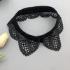 Lace Fake Collar Tie Women White Hollow Detachable Collar Lapel Shirt Blouse Top False Collar Woman Necklace Clothes Accessory