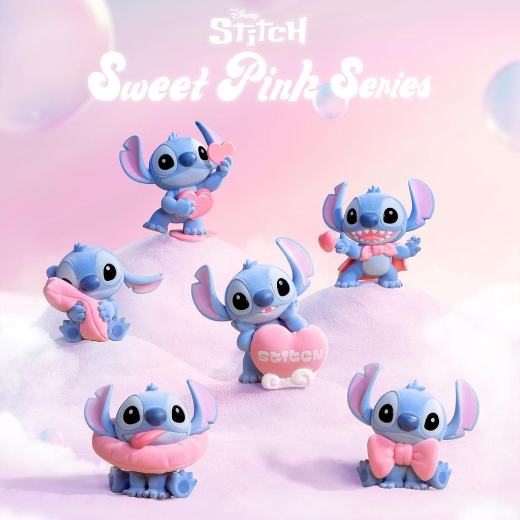 52TOYS BLINDBOX X DISNEY STITCH Sweet Pink Sweet Series Blind Box Blindbox Trading Figure Collection Figure Lilo Stitch Painted Flocked Gacha Gacha